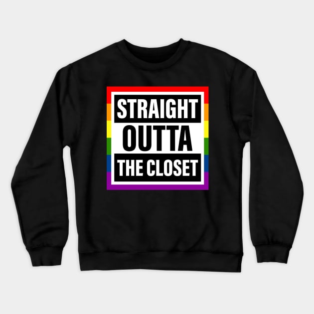 OUTTA CLOSET Crewneck Sweatshirt by weckywerks